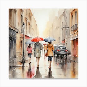 Rainy Day In Paris 1 Canvas Print