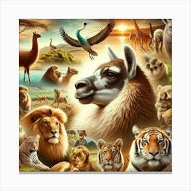 Zoo Animals Canvas Print