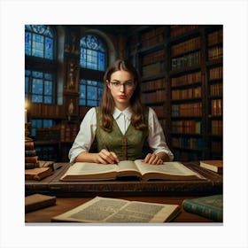 The Young Librarian 2 Canvas Print