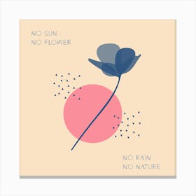 no sun no flower - no rain no nature Canvas Print