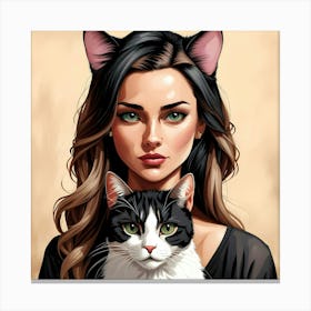 Cat Woman 1 Canvas Print