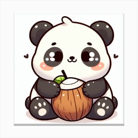 Kawaii Panda Canvas Print