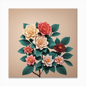 Camellia flower 1 Canvas Print