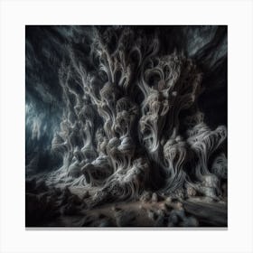 Corrupted Cave Formations 3 Canvas Print