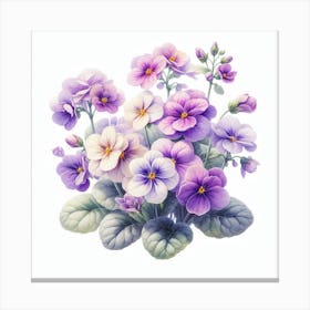 Flowers of Saintpaulia 1 Canvas Print