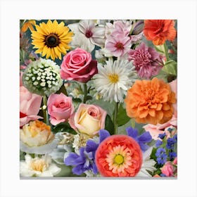 Flower Garden Design Canvas Print