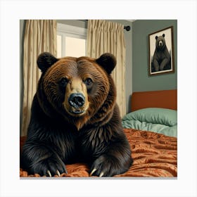 Leonardo Lightning Animals In My Room Bear Art 3 Canvas Print