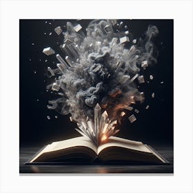 crystal and smoke getting out of a book Canvas Print