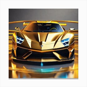 Golden Lamborghini 19 Canvas Print