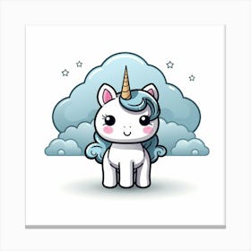 Cute Unicorn 264 Canvas Print