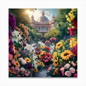 Flower Garden Madrid (1) Canvas Print