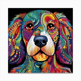 Psychedelic Dog 4 Canvas Print