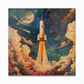 Space Shuttle Launch Canvas Print