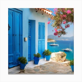 Blue Doors Canvas Print