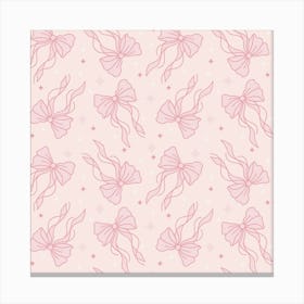 Pink Bows Canvas Print