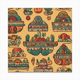 Aztec Pattern Canvas Print
