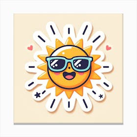 Sun Sticker 1 Canvas Print