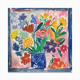 Spring Flowers Painting Matisse Style 9 Canvas Print