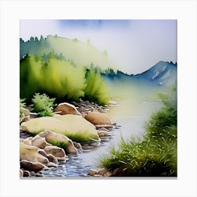 Watercolor Landscape Canvas Print