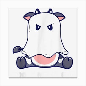 Moo I Mean Boo Funny Cow Canvas Print