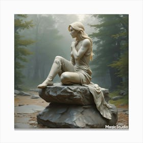 Statue Of A Woman 2 Canvas Print