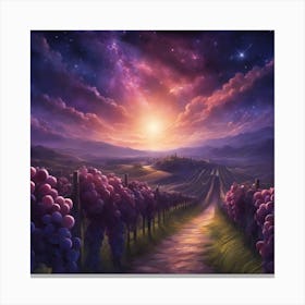 The Stars Twinkle Above You As You Journey Through The Grape Kingdom S Enchanting Night Skies, Ultra Canvas Print