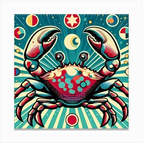 Crab Astrology Canvas Print