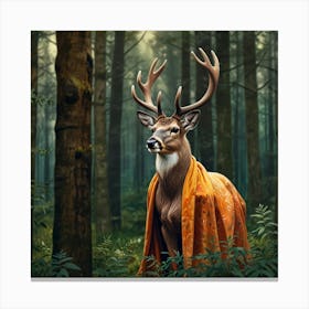 Deer In The Woods 27 Canvas Print