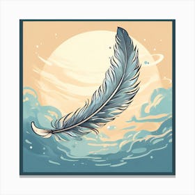 Feather In The Wind art print Canvas Print