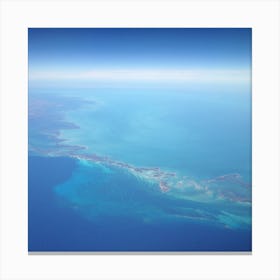 Bird's Eye View Over Caribbean - Square Canvas Print