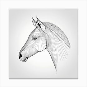Horse Head Vector Illustration Canvas Print