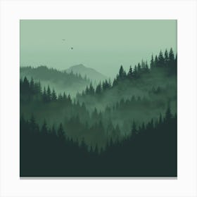 Foggy Forest Canvas Print