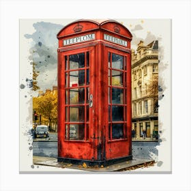 London Telephone Booth Canvas Print