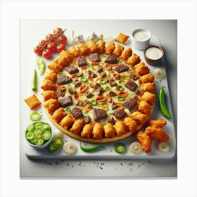 Pizza With Toppings 2 Canvas Print