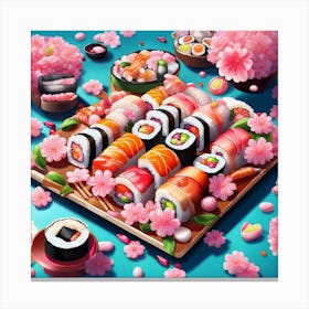 Sushi And Sashimi Canvas Print