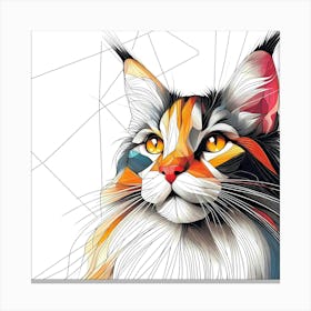 Feline Cat Creative Artwork Illustration 72 Canvas Print