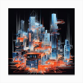 Futuristic Cityscape 4 Canvas Print