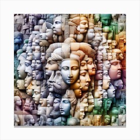 Egyptian Heads Canvas Print