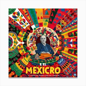 A Vibrant And Colorful Illustration Of A Mexican E 2vfsnr Canvas Print