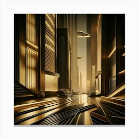 Tron Gold Canvas Print