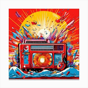 Radio In The Sun Canvas Print