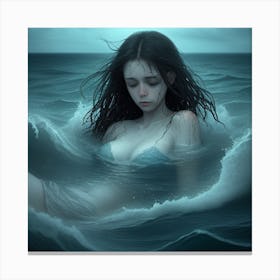 Slumbering In The Tides Canvas Print