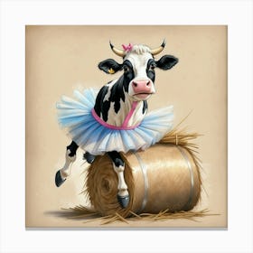 Ballet Cow 3 Canvas Print