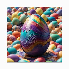 Multicoloured Easter Egg Canvas Print