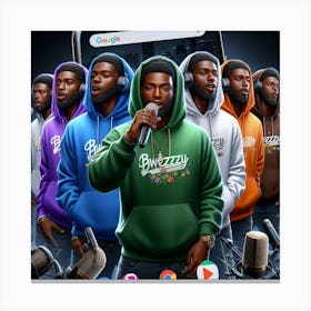Group Of Rappers Canvas Print