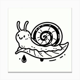 Line Art snail 3 Canvas Print