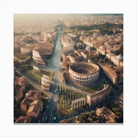 Aerial View Of Rome Canvas Print