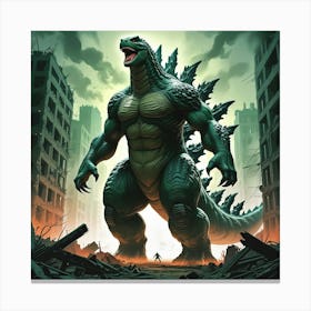 Leonardo Phoenix 10 A Majestic Powerful Godzilla The King Of T 0 Canvas Print