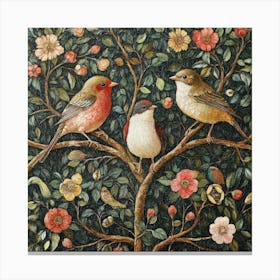 Birds In A Tree Art 16 Canvas Print