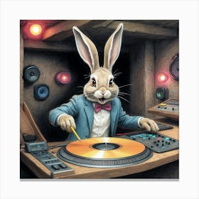 Rabbit Dj 11 Canvas Print